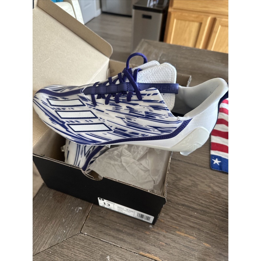 Adidas‎ Adizero Football Cleats Purple Cloud White (GZ6914) Men's Size 13